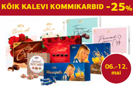 KÕIK KALEVI KOMMIKARBID  -25%