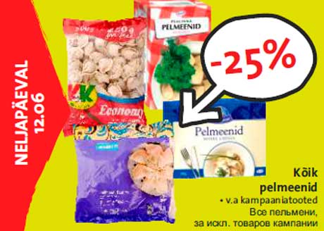 Kõik pelmeenid -25%