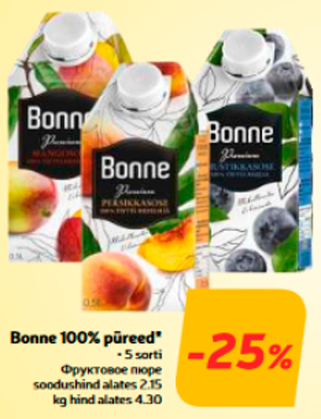 Bonne 100% püreed*  -25%