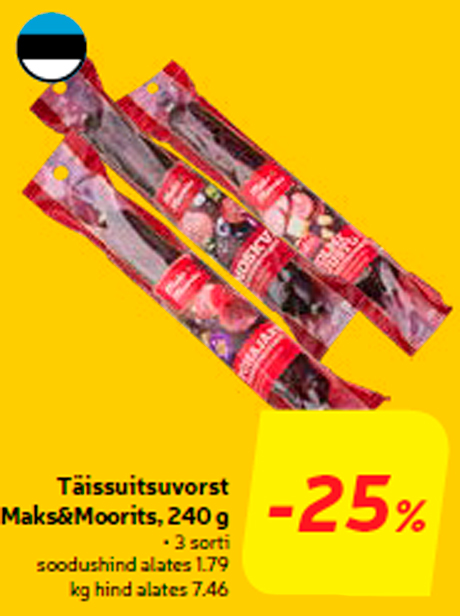 Täissuitsuvorst Maks&Moorits, 240 g -25%