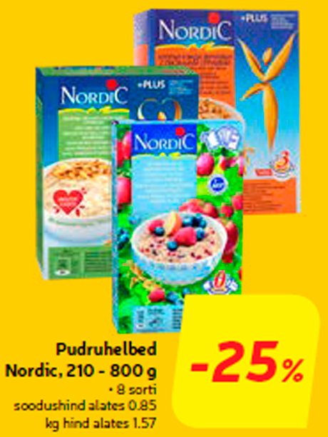 Pudruhelbed Nordic, 210 - 800 g  -25%