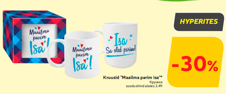 Kruusid "Maailma parim isa"* -30%