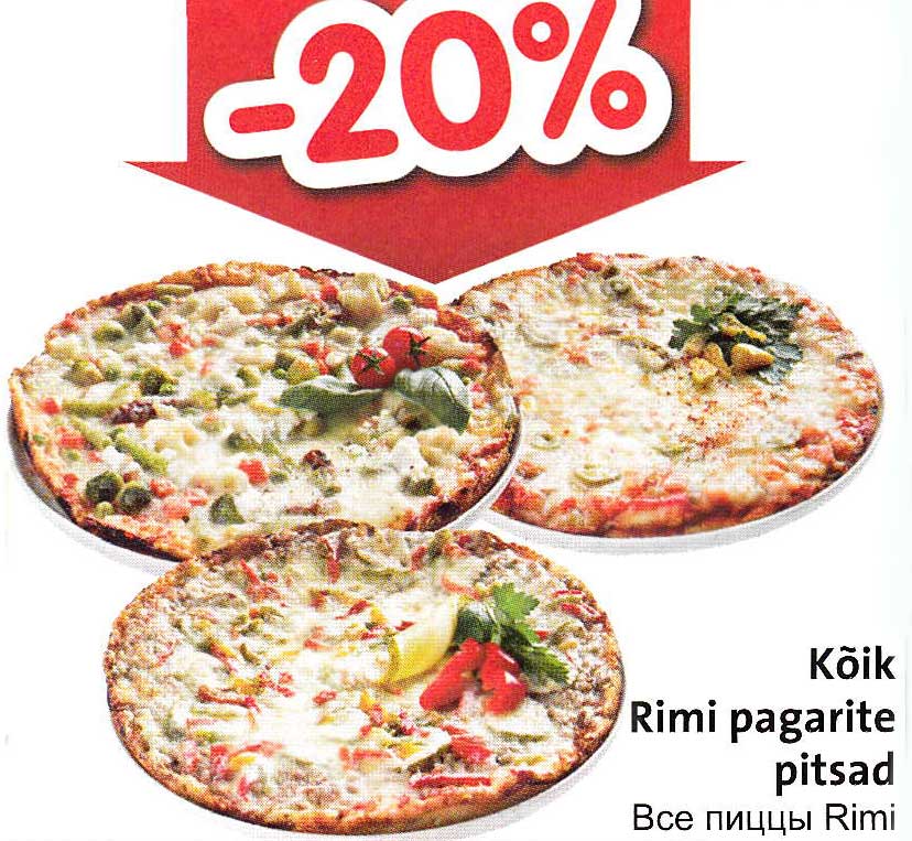 Kõik Rimi pagarite pitsad -20%