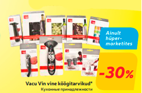 Vacu Vin vine köögitarvikud*  -30%