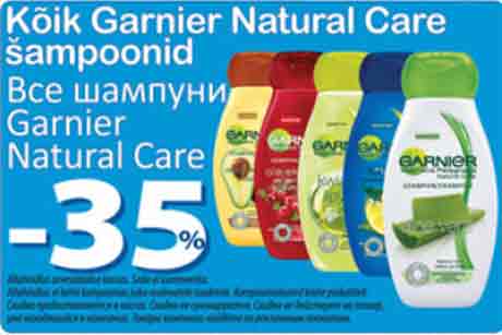 Kõik Garnier Natural Care šampoonid 