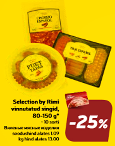 Selection by Rimi vinnutatud singid, 80-150 g*  -25%