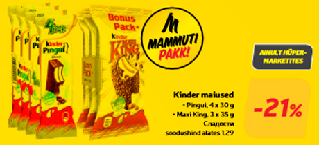 Kinder maiused  -21%