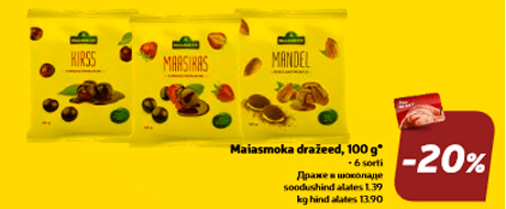 Maiasmoka dražeed, 100 g*  -20%