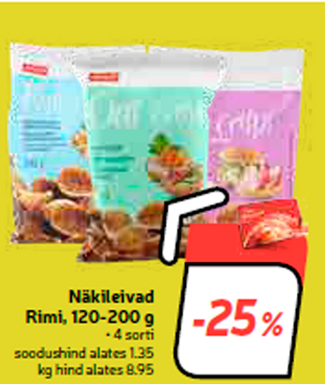 Näkileivad Rimi, 120-200 g  -25%
