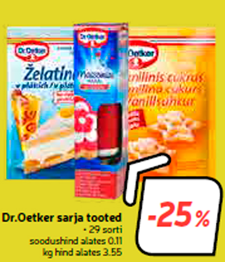 Dr.Oetker sarja tooted  -25%
