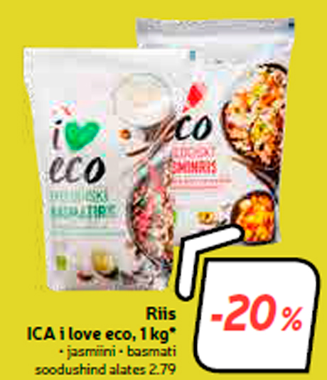 Riis ICA i love eco, 1 kg*  -20%
