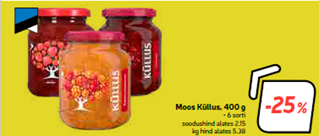 Moos Küllus, 400 g  -25%
