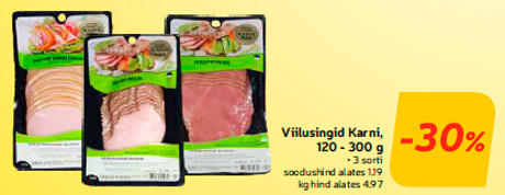 Viilusingid Karni, 120 - 300 g -30%