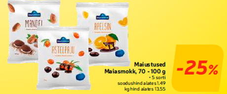 Maiustused Maiasmokk, 70 - 100 g -25%