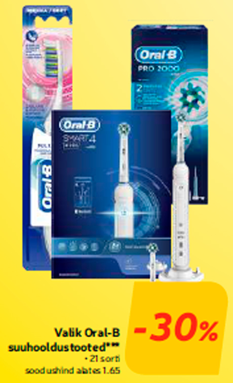 Valik Oral-B suuhooldustooted*** -30%