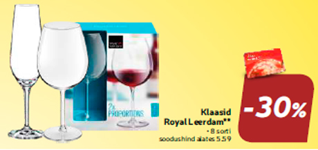 Klaasid Royal Leerdam**  -30%