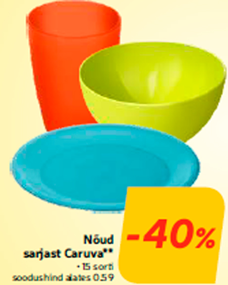 Nõud sarjast Caruva** -40%