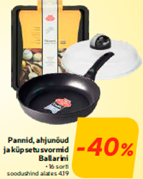 Pannid, ahjunõud ja küpsetusvormid Ballarini -40%