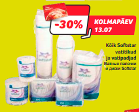 Kõik Softstar vatitikud ja vatipadjad  -30%