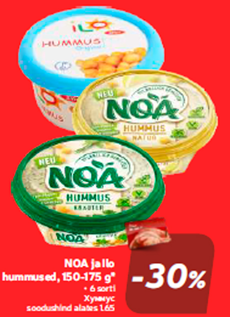 NOA ja Ilo hummused, 150-175 g*  -30%