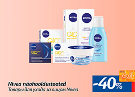 Nivea näohooldustooted  -40%