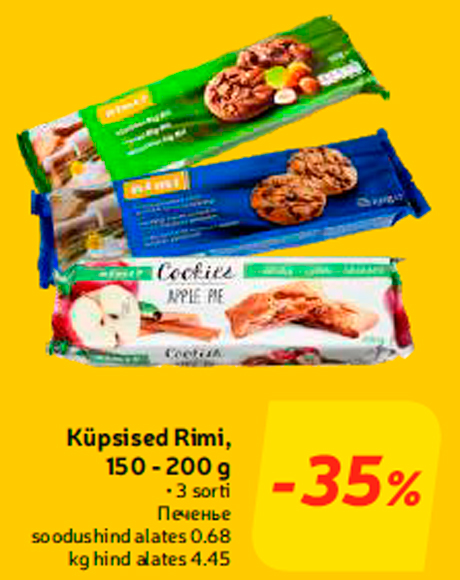 Küpsised Rimi, 150 - 200 g  -35%