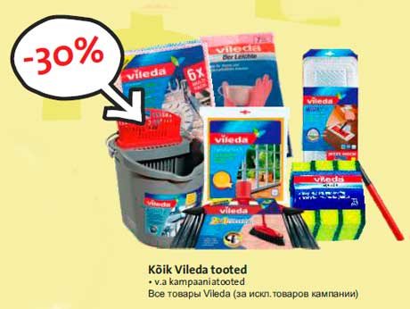 Kõik Vileda tooted -30%