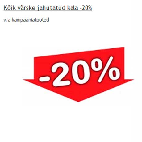 Värske jahutatud kala# -20%