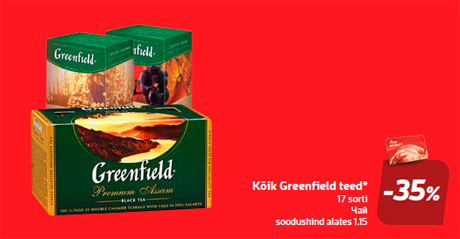 Kõik Greenfield teed*  -35%