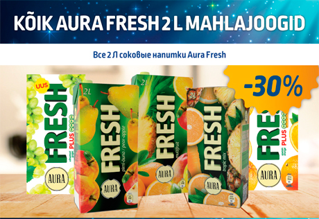 KÕIK AURA FRESH 2 L MAHLAJOOGID  -30%