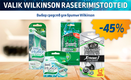 VALIK WILKINSON RASEERIMISTOOTEID  -45%