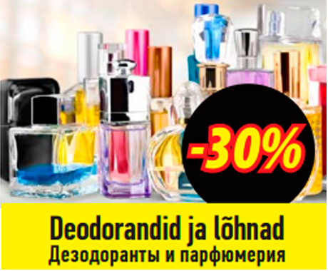 Deodorandid ja lõhnad  -30%