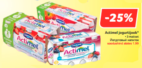 Actimel jogurtijook*  -25%