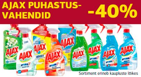 AJAX PUHASTUS  VAHENDID  -40%