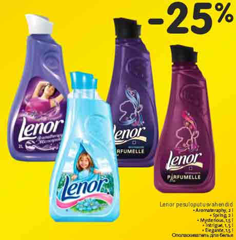 Lenor pesuloputusvahendid  -25%