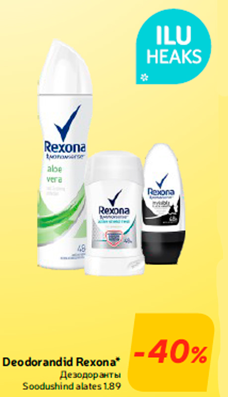 Deodorandid Rexona*  -40%