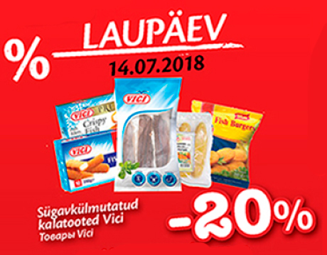 Sügavkülmutatud  kalatooted Vici  -20%