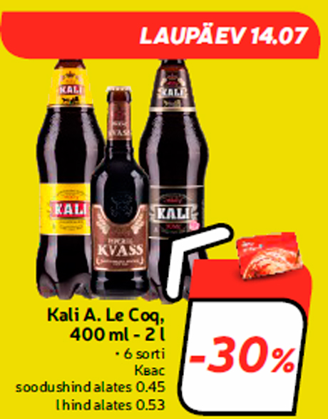 Kali A. Le Coq, 400 ml - 2 l -30%