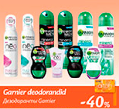 Garnier deodorandid  -40%