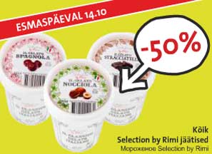 Kõik Selection by Rimi jäätised -50%