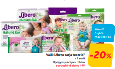 Valik Libero sarja tooteid*  -20%