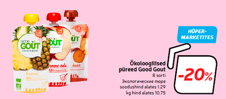 Ökoloogilised püreed Good Gout  -20%