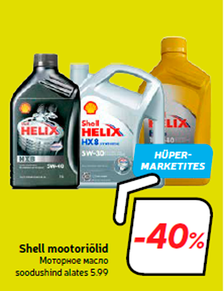 Shell mootoriõlid  -40%