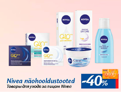 Nivea näohooldustooted  -40%