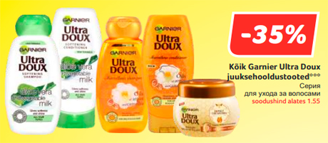 Kõik Garnier Ultra Doux  juuksehooldustooted***  -35%