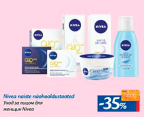 Nivea naiste näohooldustooted  -35%