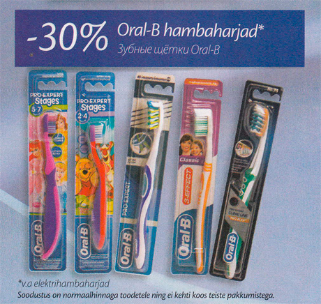 Oral-B hambaharjad*  -30% 