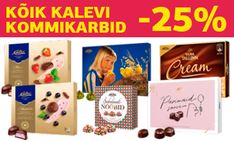 KÕIK KALEVI KOMMIKARBID  -25%