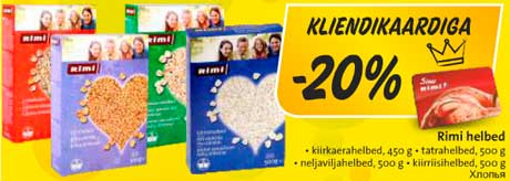 Rimi helbed -20%