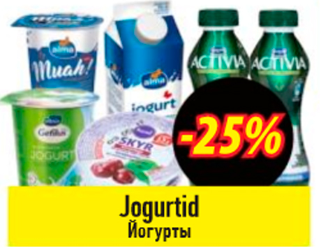 Jogurtid  -25%